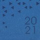 Еженедельник датированный 2021 МАЛЫЙ ФОРМАТ (95х155 мм) А6, BRAUBERG 'Glance', кожзам, синий, 111571