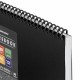 Блокнот А5 80 л., спираль пластиковая, обложка пластик, клетка, BRAUBERG 'Metropolis', ЧЕРНЫЙ, 115572