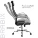 Кресло офисное BRABIX PREMIUM 'Stalker EX-608 CH', хром, ткань-сетка/кожзам, черное, 532091