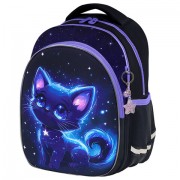 Рюкзак BRAUBERG OPTIMA, 2 отделения, с брелком, 'Glowing kitten', 36х27х18 см, 274417
