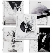 Тетради ДЭК А5 48 л. КОМПЛЕКТ 5 шт. BRAUBERG скоба, клетка, матовая ламинация, BLACK&WHITE, 404963