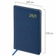 Еженедельник датированный 2025, А5, 145х215 мм, BRAUBERG 'Iguana', под кожу, синий, 115960