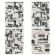 Блокнот А5 146х206мм, 80л, гребень, картон, жесткая подложка, клетка, BRAUBERG, 'Newspapers', 114381