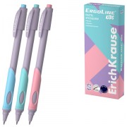 Ручка шариковая с грипом ERICH KRAUSE 'ErgoLine Kids Pastel', СИНЯЯ, корпус ассорти, 0,25 мм, 62037