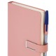 Ежедневник недатированный, А5, 143х210 мм, BRAUBERG 'Dainty', под кожу, магнитная застежка, 160 л., розовый, 117143