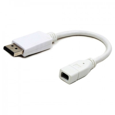 Кабель-переходник miniDisplayPort-DisplayPort, 0,16 м, CABLEXPERT, F-M, A-mDPF-DPM-001-W