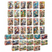 Пазл картонный 54 элемента 'ОЧАРОВАТЕЛЬНЫЕ МОРДАШКИ', КОМПЛЕКТ 40 штук, 175х130 мм, HATBER