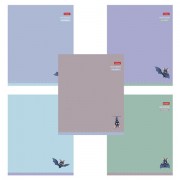 Тетрадь А5 48 л., HATBER скоба, клетка, Soft-touch ламинация, 'Мышонок Creepy' (микс в спайке), 092145, 48Т5лВ1