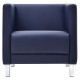 Кресло мягкое 'Атланта', 'М-01', 700х670х715 мм, c подлокотниками, экокожа, темно-синее