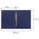 Папка на 4 кольцах БОЛЬШОГО ФОРМАТА А3, ВЕРТИКАЛЬНАЯ, 30 мм, до 250 листов, синяя, 0,8 мм, STAFF, 273999