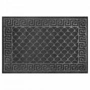 Коврик придверный 60х90 см, СЕРЫЙ, грязезащитный, 430 г/м2, фактурный рисунок ЧЕШУЙКИ, ЛЮБАША, 701061