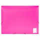 Папка на резинках BRAUBERG 'Office', розовая, до 300 листов, 500 мкм, 228083