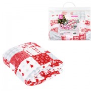 Плед новогодний 150х200 см, 'Лоскутки', полиэстер, 210 г/м2, ЗОЛОТАЯ СКАЗКА, 592531