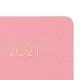 Ежедневник датированный 2021 А5 (138х213 мм) BRAUBERG 'Select', балакрон, розовый, 111403