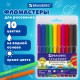 Фломастеры BRAUBERG 'АКАДЕМИЯ', 10 цветов, вентилируемый колпачок, ПВХ упаковка, 151410