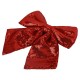 Украшение ёлочное 20х22 см, 'Бант с пайетками', полиэстер, красный, ЗОЛОТАЯ СКАЗКА, 592480