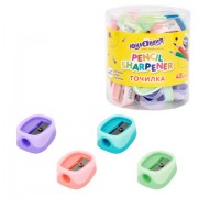 Точилка ЮНЛАНДИЯ 'COLOR PASTEL', двуцветная, пастельные цвета ассорти, 272505