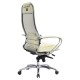 Кресло офисное МЕТТА 'SAMURAI' SL-1, сверхпрочная ткань-сетка/кожа, бежевое