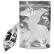 Пакеты дой-пак с замком ZIP LOCK, металлизированная + прозрачная стенка, 180х260 + 40 мм, КОМПЛЕКТ 100 штук, 70 мкм, BRAUBERG, 700686