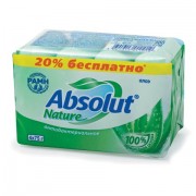 Мыло туалетное антибактериальное 300 г ABSOLUT (Абсолют) КОМПЛЕКТ 4 шт. х 75 г 'Алоэ',без триклозана, 6065
