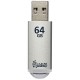 Флеш-диск 64 GB, SMARTBUY V-Cut, USB 2.0, металлический корпус, серебристый, SB64GBVC-S