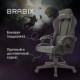 Кресло компьютерное BRABIX 'Striker GM-121', синхромеханизм, 2 подушки, экокожа/велюр, черное/серое, 532961