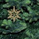 Украшение елочное подвесное 'Снежинка золотистая' ЗОЛОТАЯ СКАЗКА, НАБОР 4 шт, 13 см, глиттер, 591132