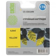 Картридж струйный CACTUS (CS-CB320/N) для HP Photosmart C6383/D5463, желтый, 6 мл, CS-CB320(N)
