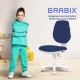 Кресло детское BRABIX 'Fancy MG-201W', без подлокотников, пластик белый, синее, 532413, MG-201W_532413