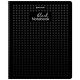 Тетрадь А5, 48 л., BRAUBERG, скоба, клетка, матовая ламинация, выборочный лак, 'Black' (микс в спайке), 404375