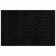 Коврик придверный 60х90 см, ЧЕРНЫЙ, грязезащитный, 430 г/м2, фактурный рисунок АЛМАЗ, ЛЮБАША, 701054