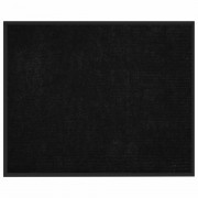 Коврик придверный 120х150 см, ЧЕРНЫЙ, влаго-грязезащитный, 430 г/м2, ребристый, ЛЮБАША СТАНДАРТ, 701040