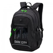 Рюкзак BRAUBERG CONTENT универсальный, 2 отделения, светоотражающий принт, 'Dark city', 47х33х18 см, 270763