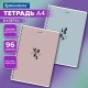 Тетрадь А4, 96 л., BRAUBERG, гребень, клетка, матовая ламинация, 'Пастель_3' (микс в спайке), 405320