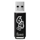 Флеш-диск 64 GB SMARTBUY Glossy USB 3.0, тёмно-серы, SB64GBGS-DG