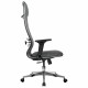 Кресло офисное МЕТТА 'L1m 42/2D', хром, 2D подлокотники, сиденье и спинка мягкие, велюр, темно-серое