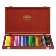 Карандаши цветные KOH-I-NOOR 'Polycolor', 36 цветов, грифель 3,8 мм, заточенные, деревянный ящик, 3895036001DK