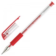 Ручка гелевая с грипом BRAUBERG 'EXTRA GT', КРАСНАЯ, стандартный узел 0,5 мм, линия 0,35 мм, 143920