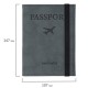 Обложка для паспорта с карманами и резинкой, мягкая экокожа, 'PASSPORT', серая, BRAUBERG, 238203