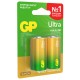 Батарейки КОМПЛЕКТ 2 шт., GP Ultra G-Tech, С (LR14, 14А), алкалиновые, блистер, 14AU-2CR2