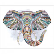 Картина по номерам 40*50 см, ОСТРОВ СОКРОВИЩ 'Этнический слон', на подрамнике, акрил, кисти, 663348