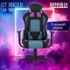 Кресло компьютерное BRABIX 'GT Racer GM-100', две подушки, ткань, черное/голубое, 531818