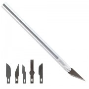 Инструмент для моделирования 'Нож цанговый', 6 лезвий в комплекте, металлический корпус, ЗВЕЗДА, 1103
