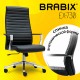 Кресло BRABIX PREMIUM 'Solo EX-730', алюминий, хром, экокожа, черное, 532936