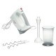Миксер BOSCH MFQ 3540, 450 Вт, 5 скоростей, 2 венчика, 2 крюка для теста, стакан, белый, MFQ3540
