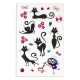 Наклейки гелевые 'Изящные кошки', многоразовые, блестящие со стразами, 10х15 см, ЮНЛАНДИЯ, 661839