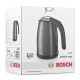 Чайник BOSCH TWK7805, 1,7 л, 2200 Вт, закрытый нагревательный элемент, нержавеющая сталь, черный