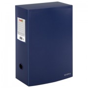 Короб архивный 330х245х120 мм, пластик, разборный, до 1200 листов, синий, 0,9 мм, STAFF, 274002