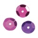 Пайетки для творчества 'Классика', оттенки фиолетового, 8 мм, 30 грамм, 3 цвета, ОСТРОВ СОКРОВИЩ, 661264