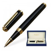 Ручка-роллер подарочная WATERMAN 'Exception Black GT Slim', черный лак, позолоченные детали, черная, S0636990